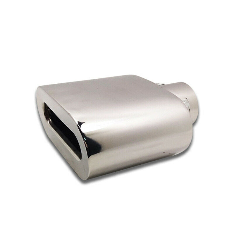 â€‹55MM/2.1" Car Outlet Rolled Rear Exhaust Muffler Tip Pipe Steel Chrome Tailpipe