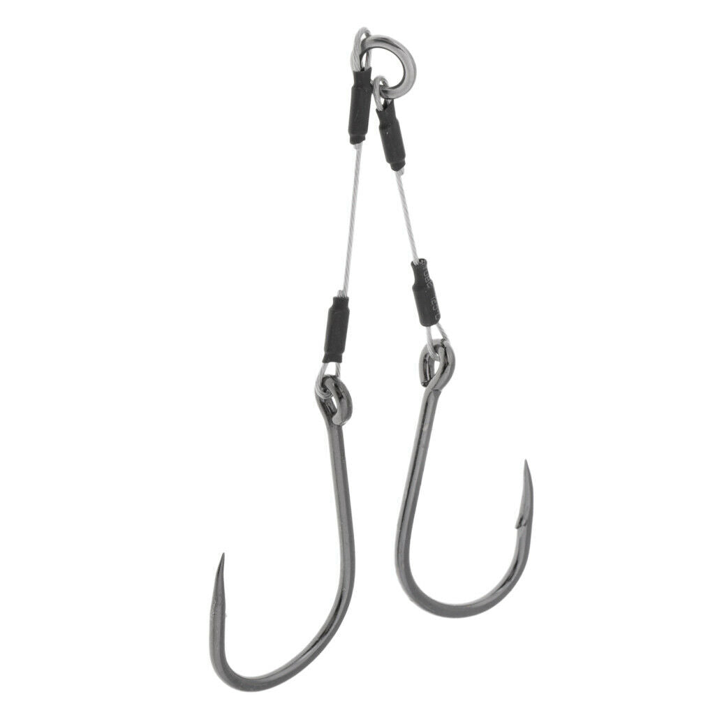 4pcs Jigging Assist Hook Sea Fishing Hook Barbed Wire Hook with