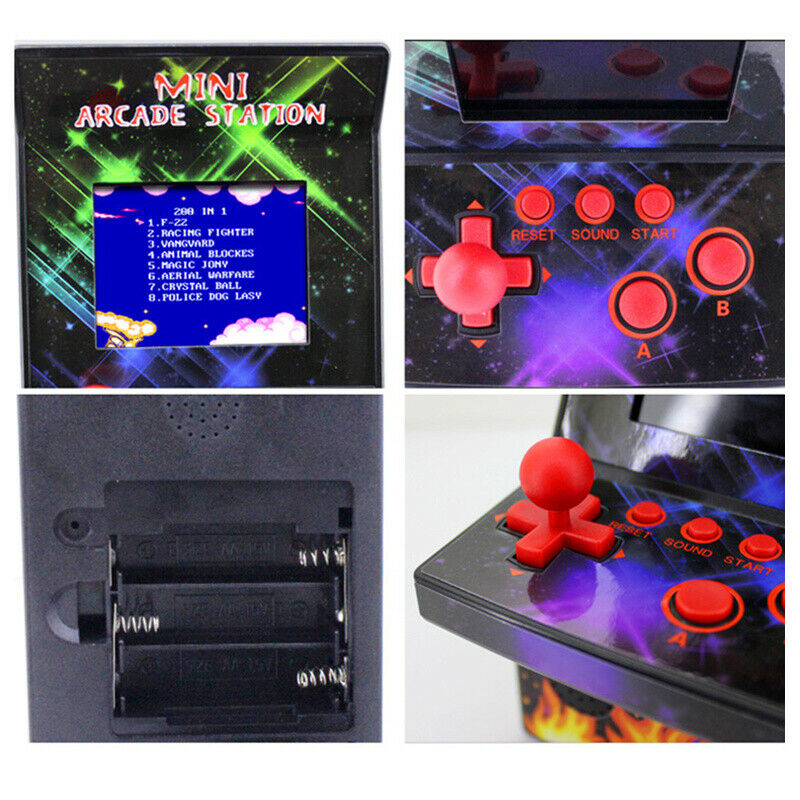 8-Bit Mini Arcade Games Built-in 200 Classic Games mini Game Console for Kids