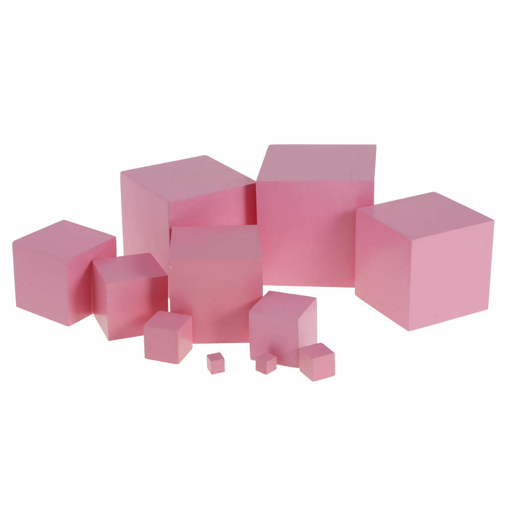 Pink Tower Wooden   Stacking Building Blocks Bricks Early Childhood Kids