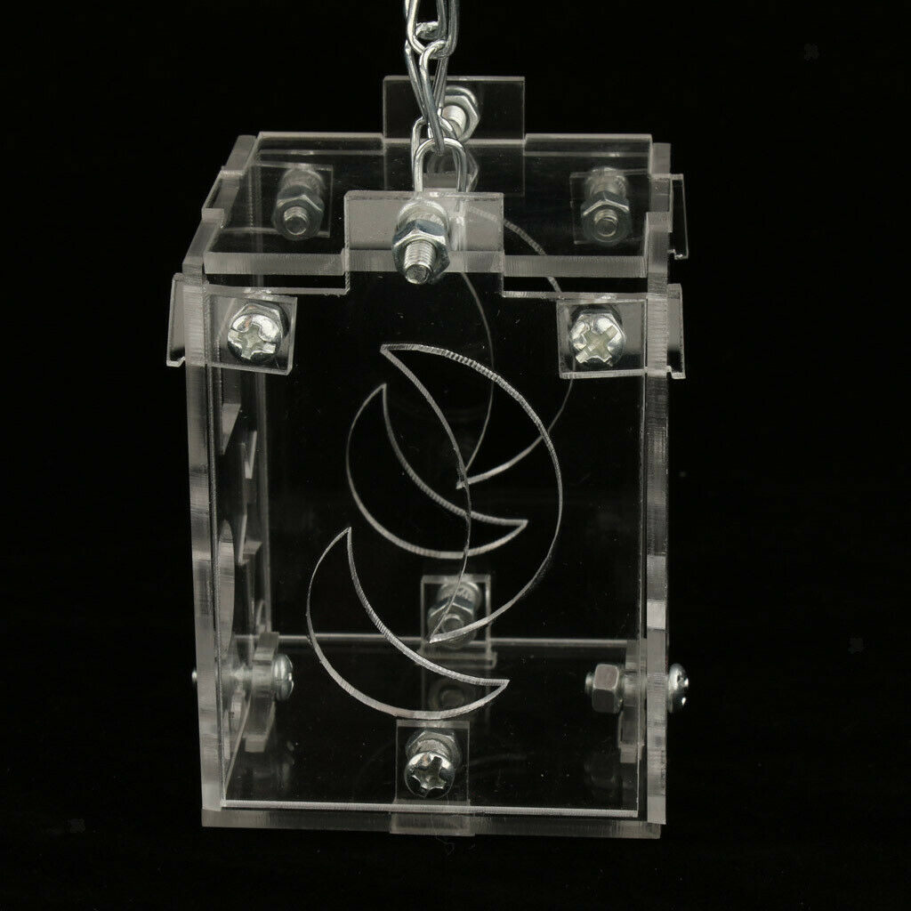 Clear Acrylic Parrot Bird Cage Feeder Hang Foraging Toys Bird Supplies