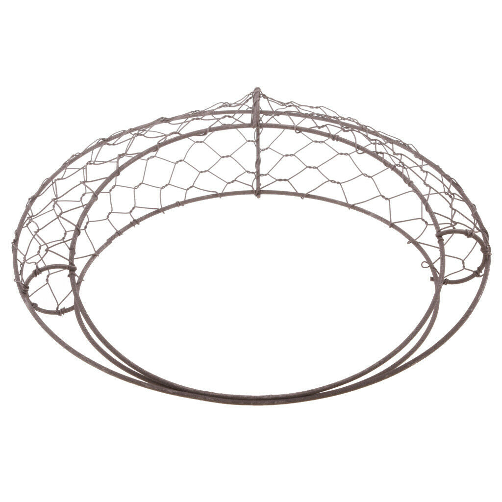 2 Pieces Wire Wreath Frame Hanger - Moon Shape - 28cm(11inch)