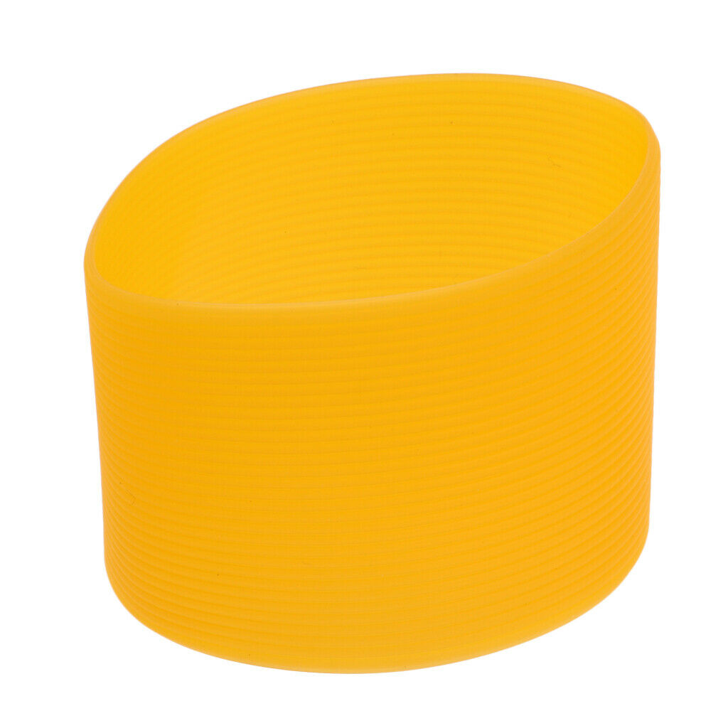 2X Outdoor Silicone Round Non-slip Water Bottle Mug Cup Sleeve Cover orange