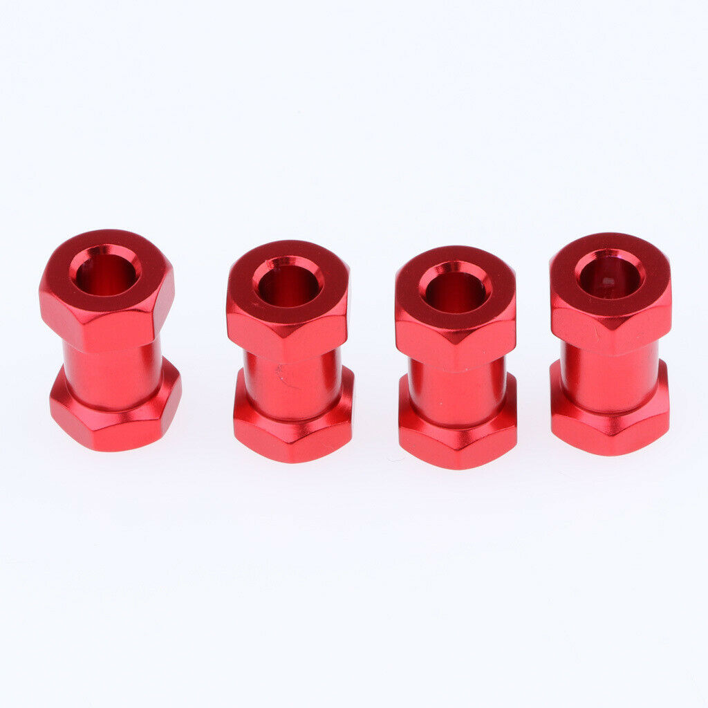 12mm Hex Hub 20mm Extented Adaptor For 1/10 RC Car Axial SCX10 D90 Black&Red