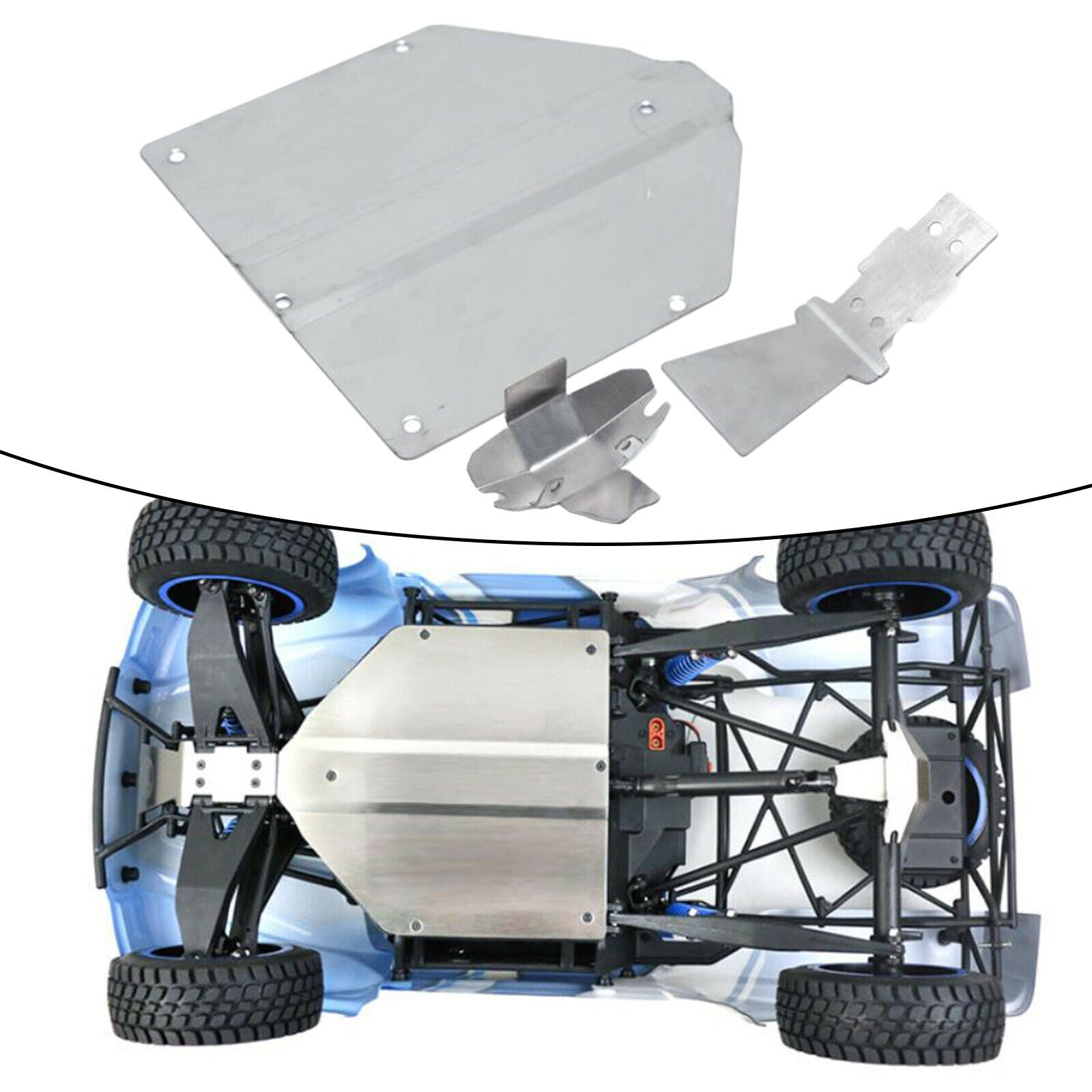 3pcs Guard Plate Chassis Armor for LOSI BAJA REY V2 Crawler Car DIY Accs