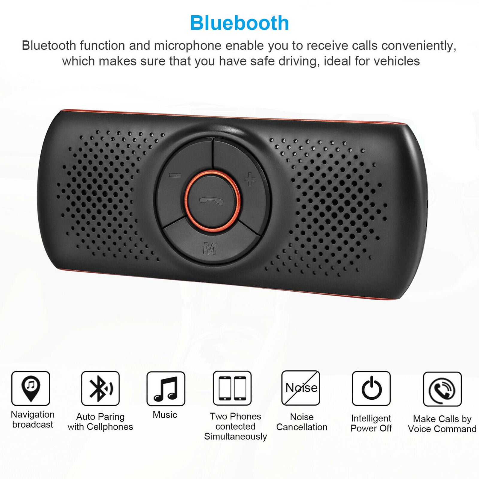 Car Bluetooth 4.2 Receiver Speaker Music Streaming Audio Stereo Adapter Mic