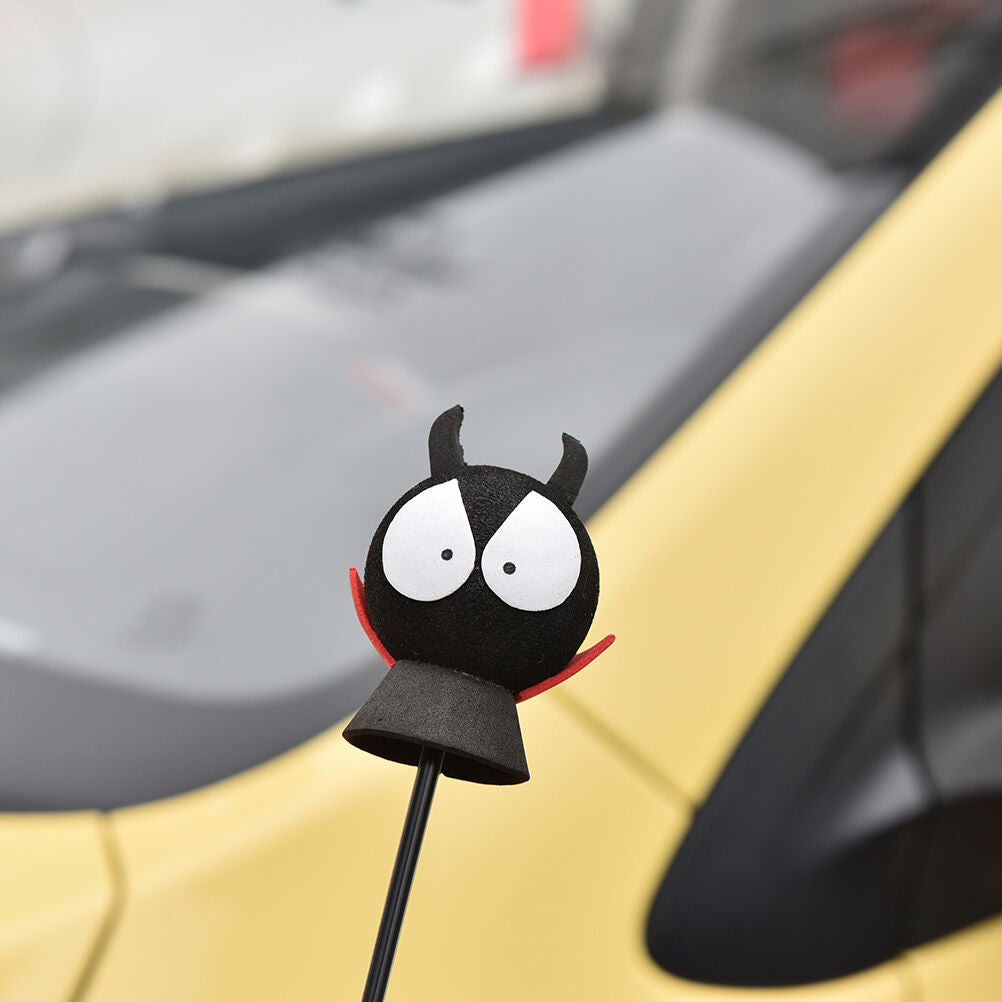 1 Pcs Red Shirt Devil Antenna Topper Eva Decorative Car Topper Balls Blac.l8