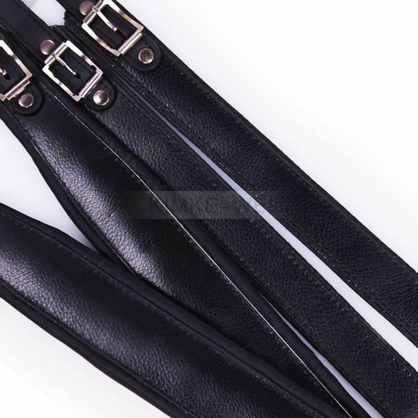 Quality Black Thick 96 -120 Bass Accordion Faux Leather Shoulder Straps Set