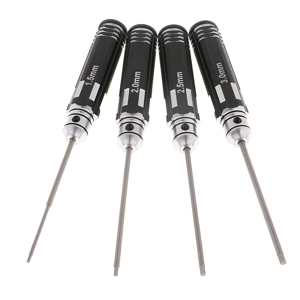 4x RC Repair Tools Head Hex Screw Drivers 1.5/2.0/2.5/3.0mm Kit for RC Car Accs