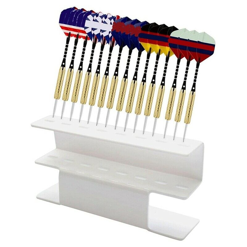Acrylic Dart Stand with Non-Slip Feet, Accommodates 8 Steel Darts / Soft TipC7W5