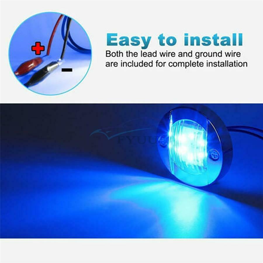 3" 12V-24V DC Corrosion Resistance Flush Navigation Lights Boat Anchor Lights