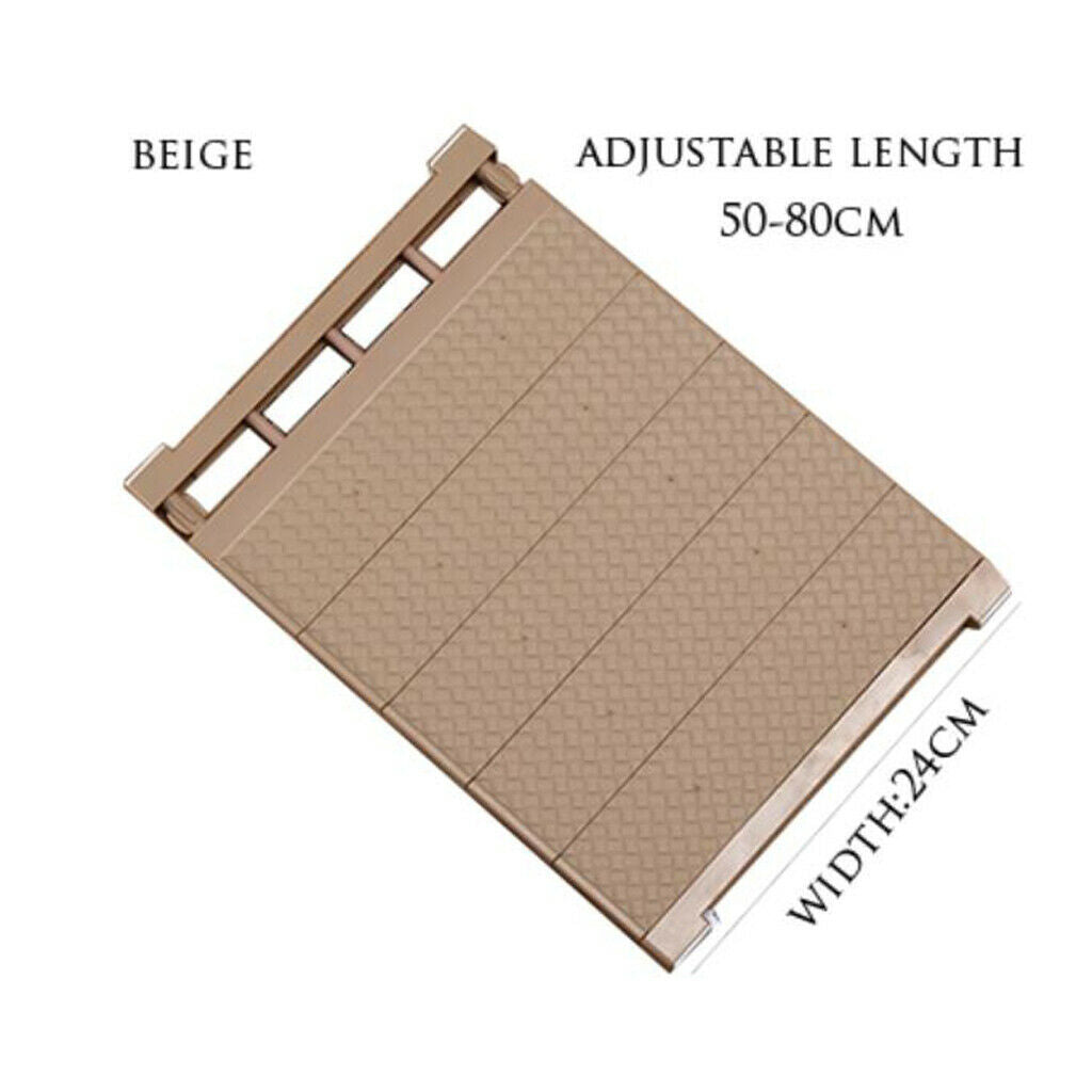 Pack 2 Closet Tension Shelf & Rod Expandable Storage Rack Organizer Divider