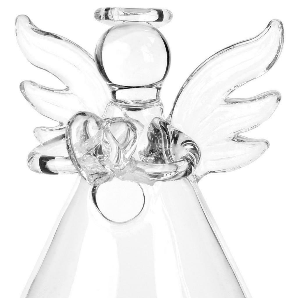 4Pcs Cute Glass Angel Shape Flower Plant Stand Hanging Vase Hydroponic Container