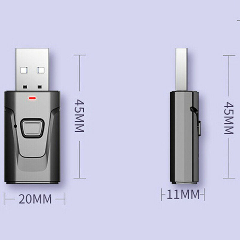 Bluetooth 5.0 Audio Receiver Transmitter Stereo AUX USB 3.5mm Jack R.l8