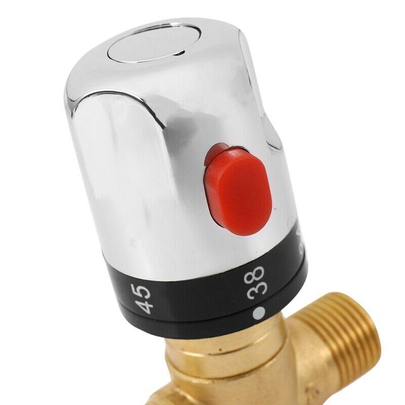 Pipe Thermostat Faucet Thermostatic Mixing Valve Bathroom Water Temperature CoN7