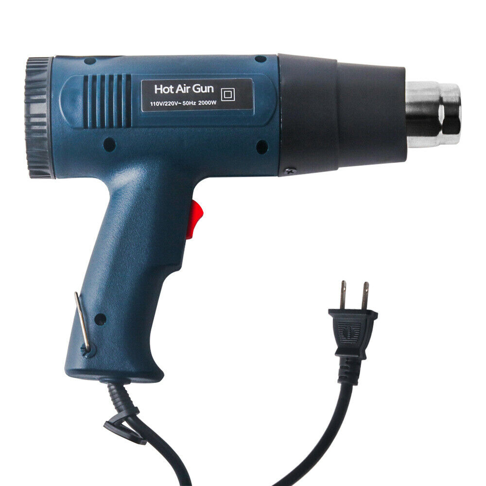 2000W Dual Temperature Heat Gun with Accessories Shrink Wrapping 4 Nozzles