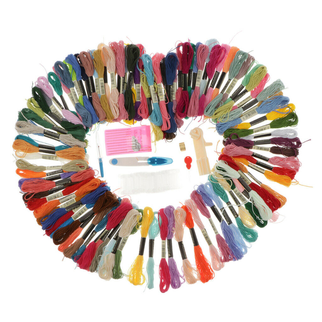 100pcs Embroider Skein Floss for DIY Friendship Bracelets String Needlework