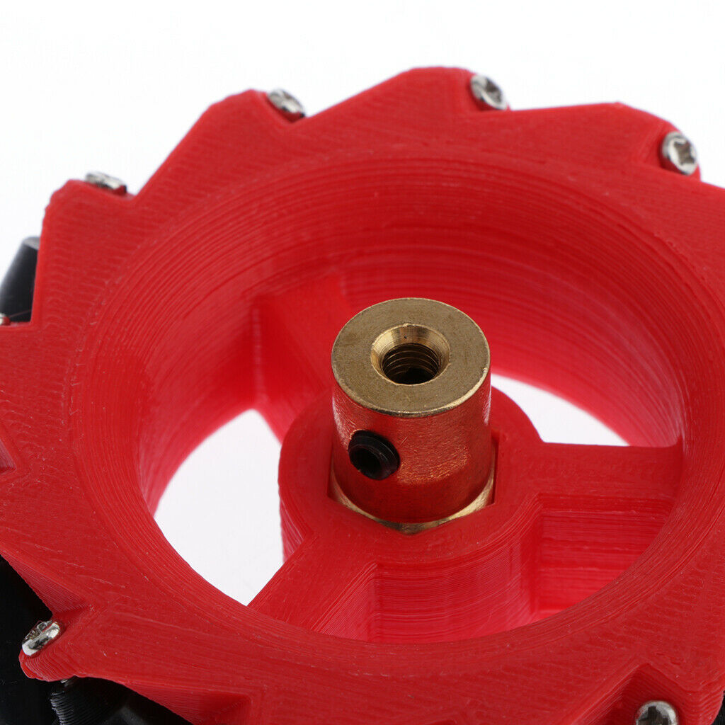 1 Piece Omnidirectional Wheel Car Mecanum Wheel with Coupling - Red 70mm