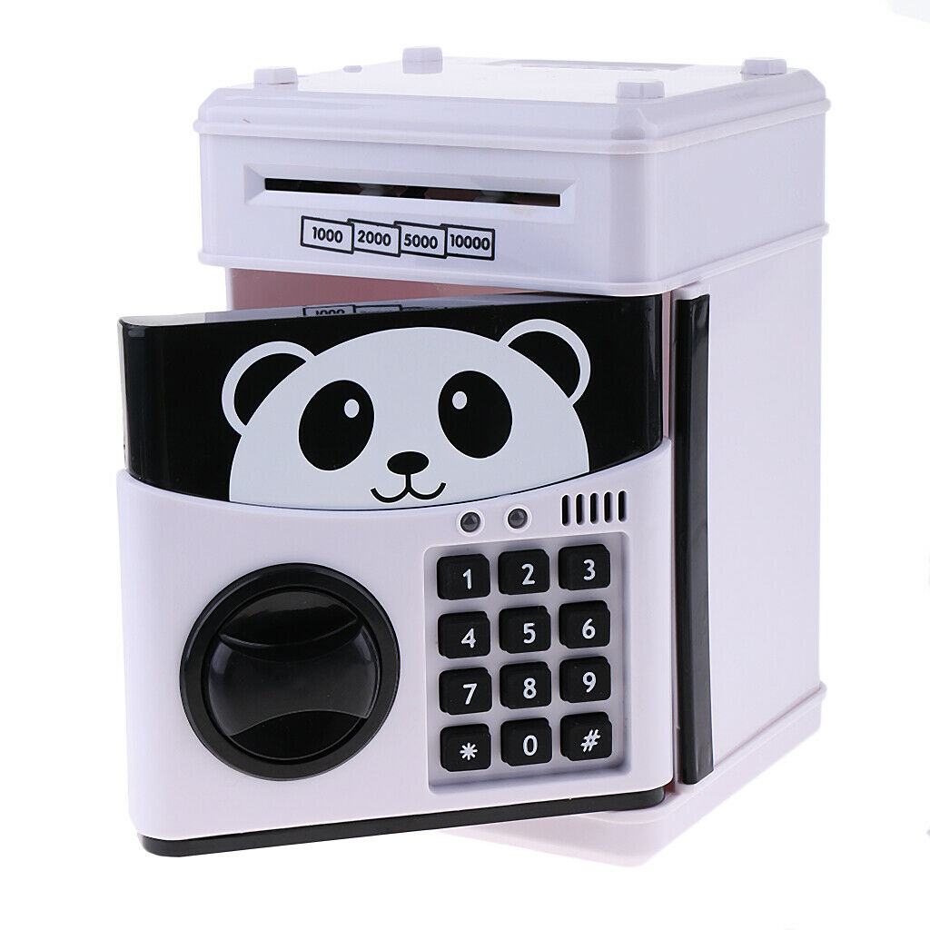 Kids Cute Cartoon Panda Piggy Money Bank ATM Cash Coin Can Savings Box Gift