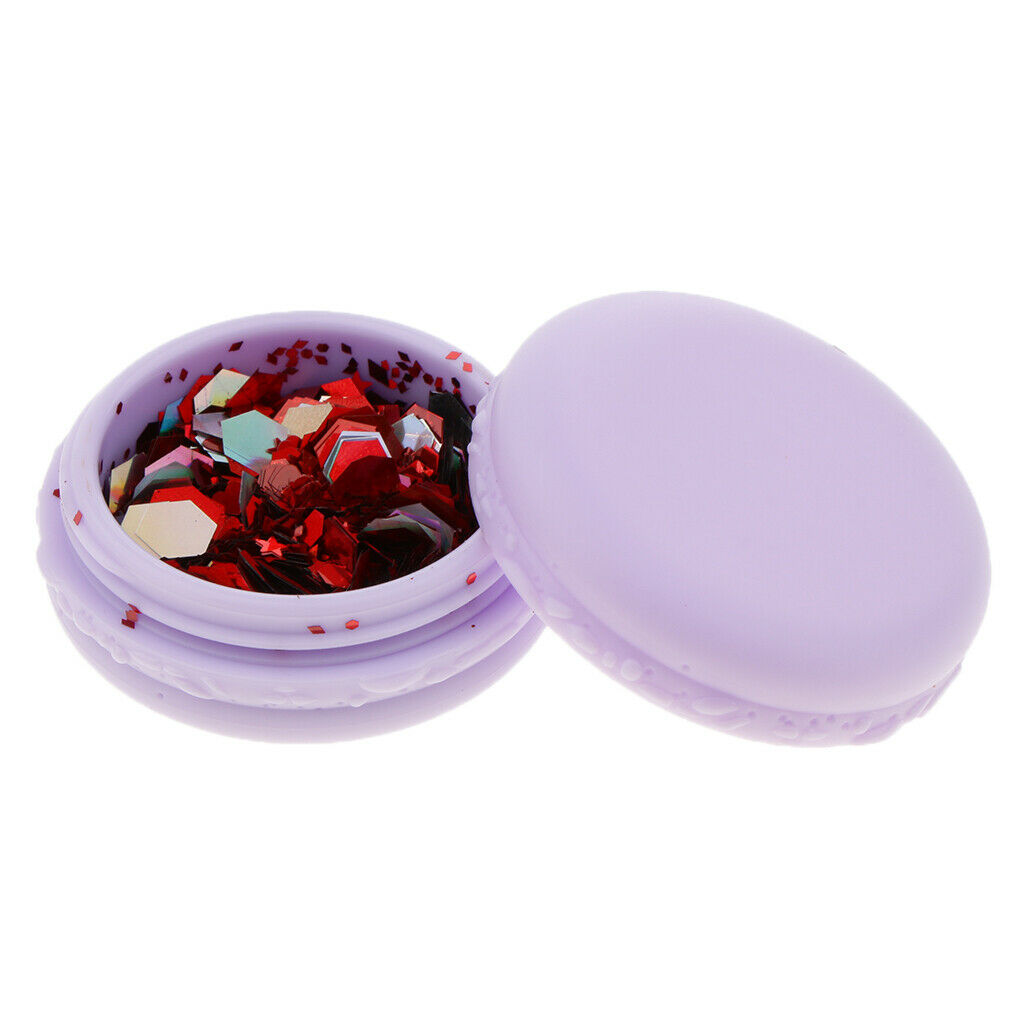 2x Chunky Cosmetic Glitter Shimmer Holographic Body Glitter Powder Sequins Red