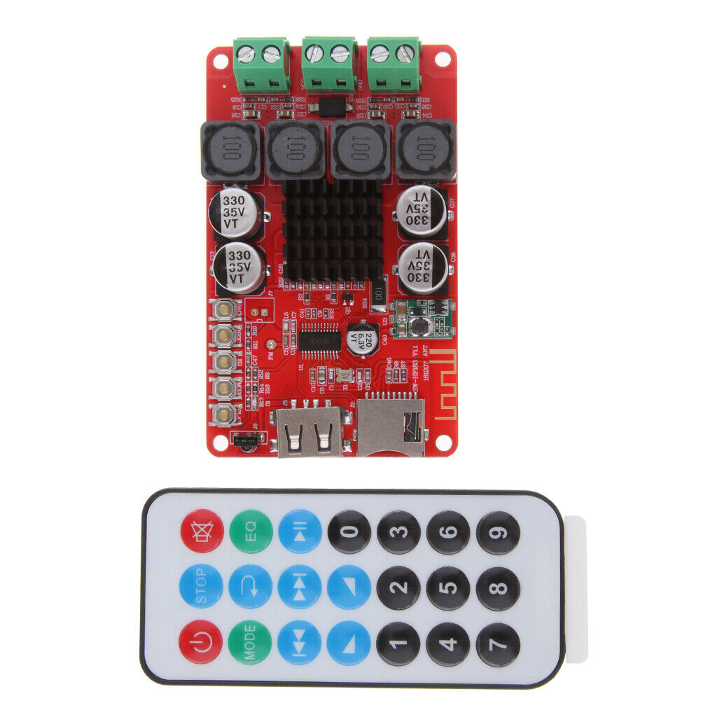 TPA3116 2X50W bluetooth digital amplifier board and remote control