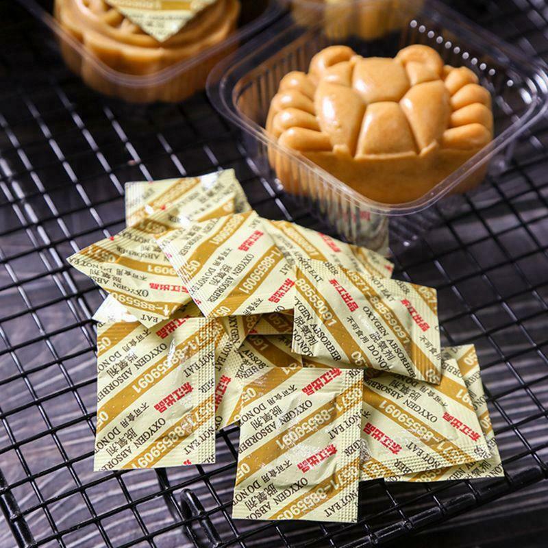 100 Bags Deoxidant 30cc Oxygen Absorbers for Mooncake Long Term Food Storage CO2