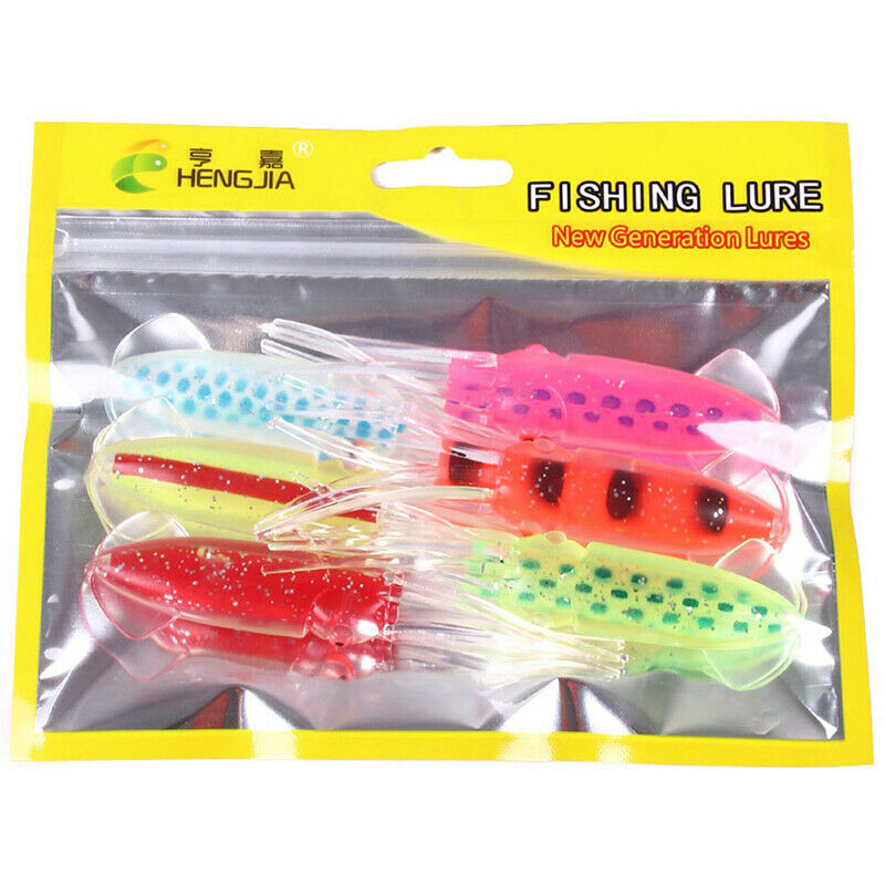 6pcs/lot Squid Jigs Silicone Fishing Lure Soft Bait Octopus Fishing Tac bnLDU Rf