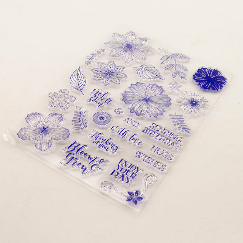 Flower Silicone Clear Rubber Stamps Seal Scrapbooking Embossing Album Decor DIY
