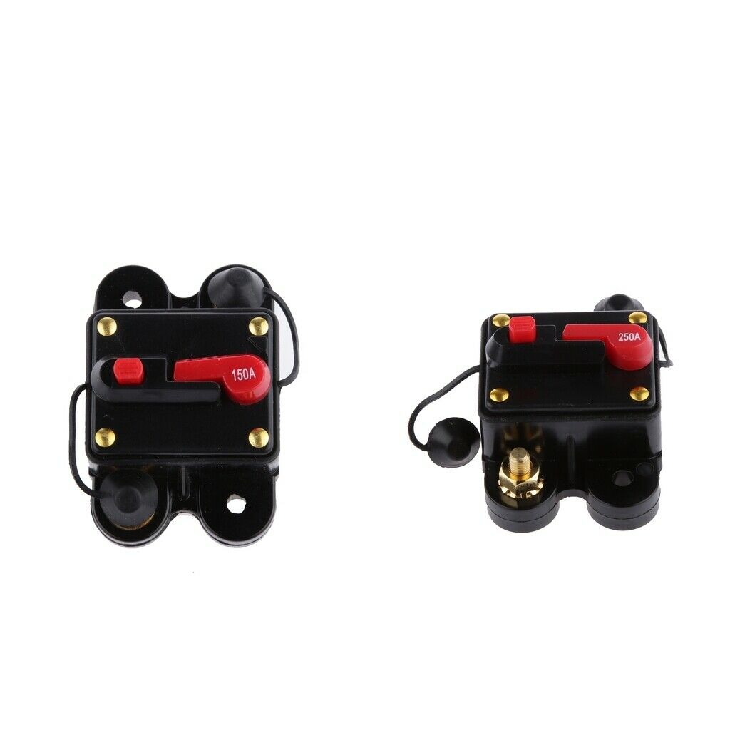 2x automatic circuit breaker with manual reset 12V / 24V for car boats,