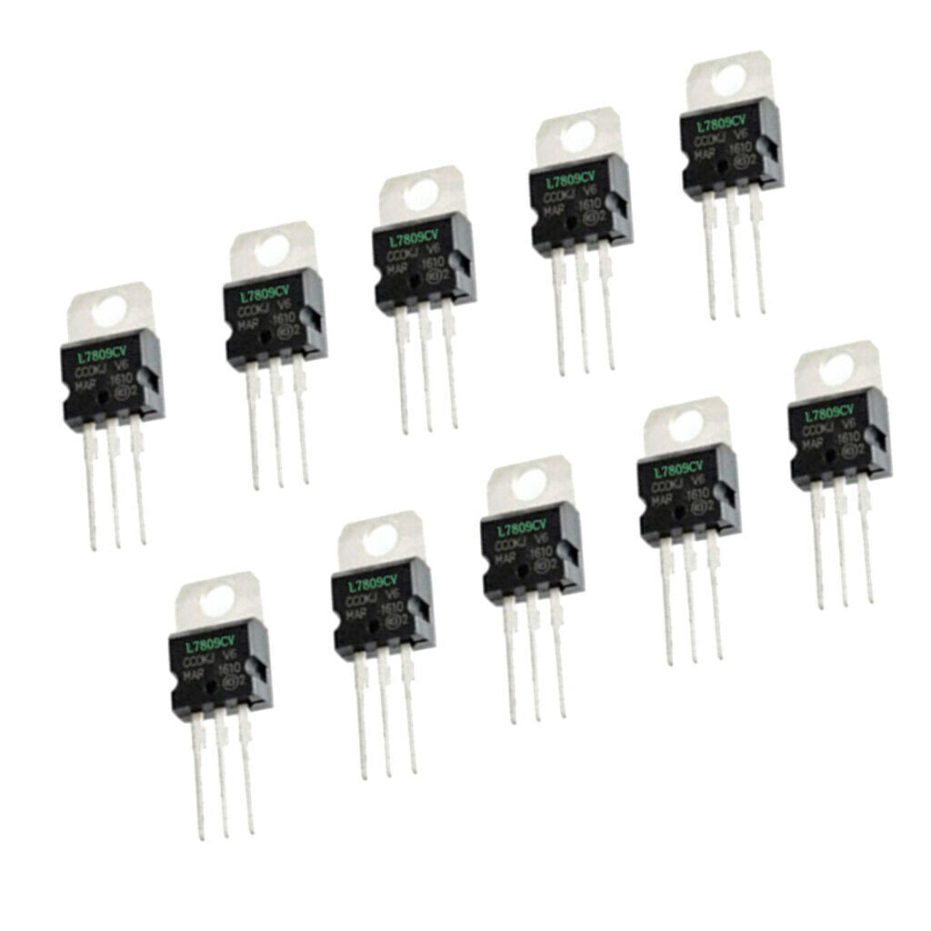 10pcs L7809 Three-terminal Stabilized IC 9V 1.5A TO-220 Voltage Regulator