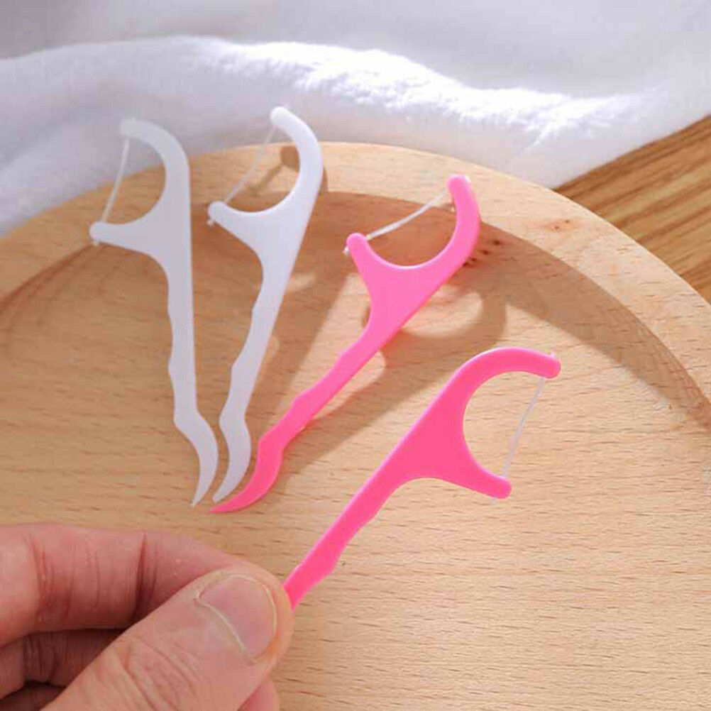 25x Teeth Toothpicks Dental Floss Flosser Picks Stick Oral Care Tooth Cleaner DD