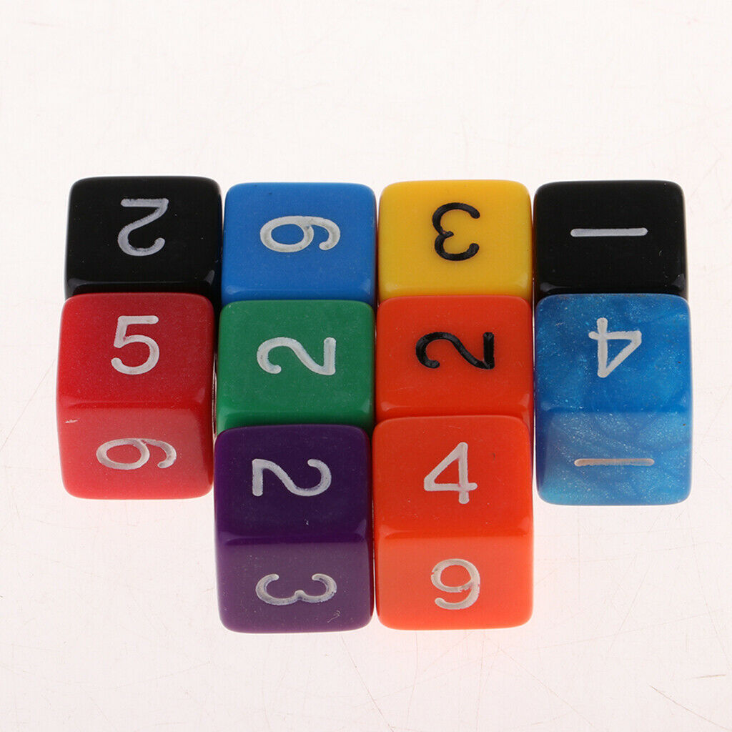 16Pcs Six Side Dices D6 Stone Paper Scissors Dice for Kids Math Teaching