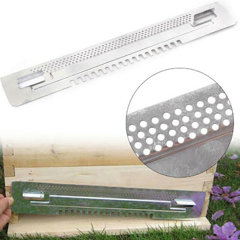 1pcs Zinc Plated Bee Hive Sliding Mouse Guards Travel Gates Beekeeping Eq.l8