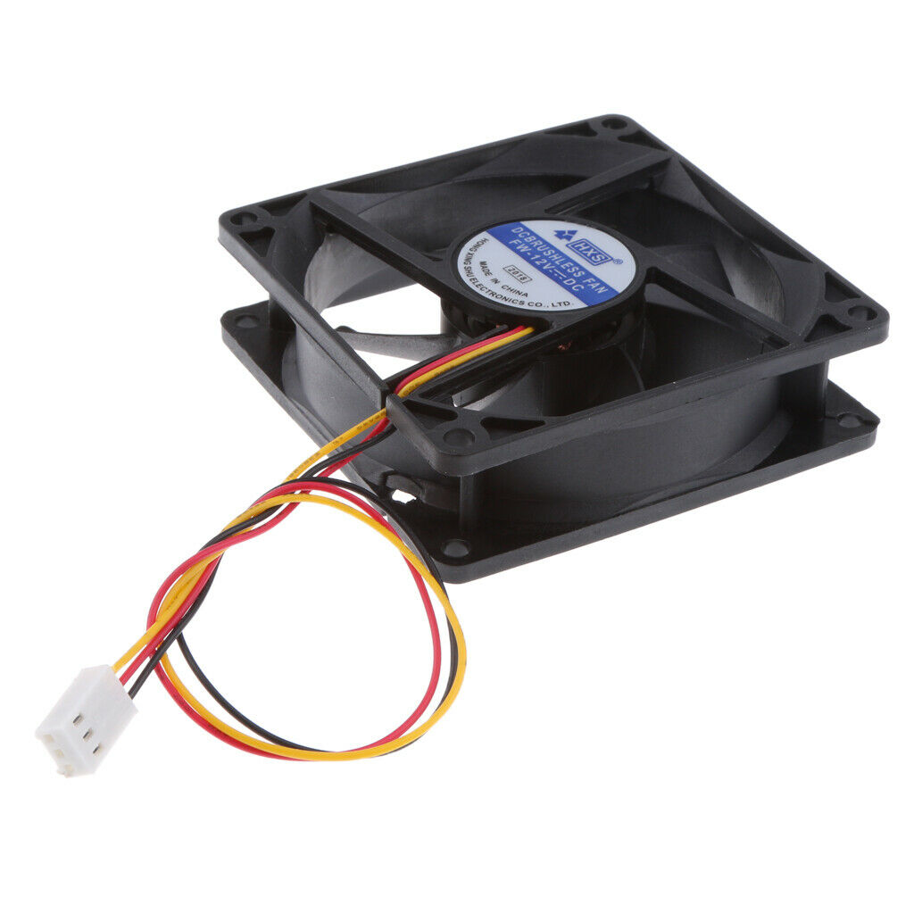 4 x12V 3Pin 80mm Mini 8cm Fan Silent Computer Cooler Cooling Fan PC