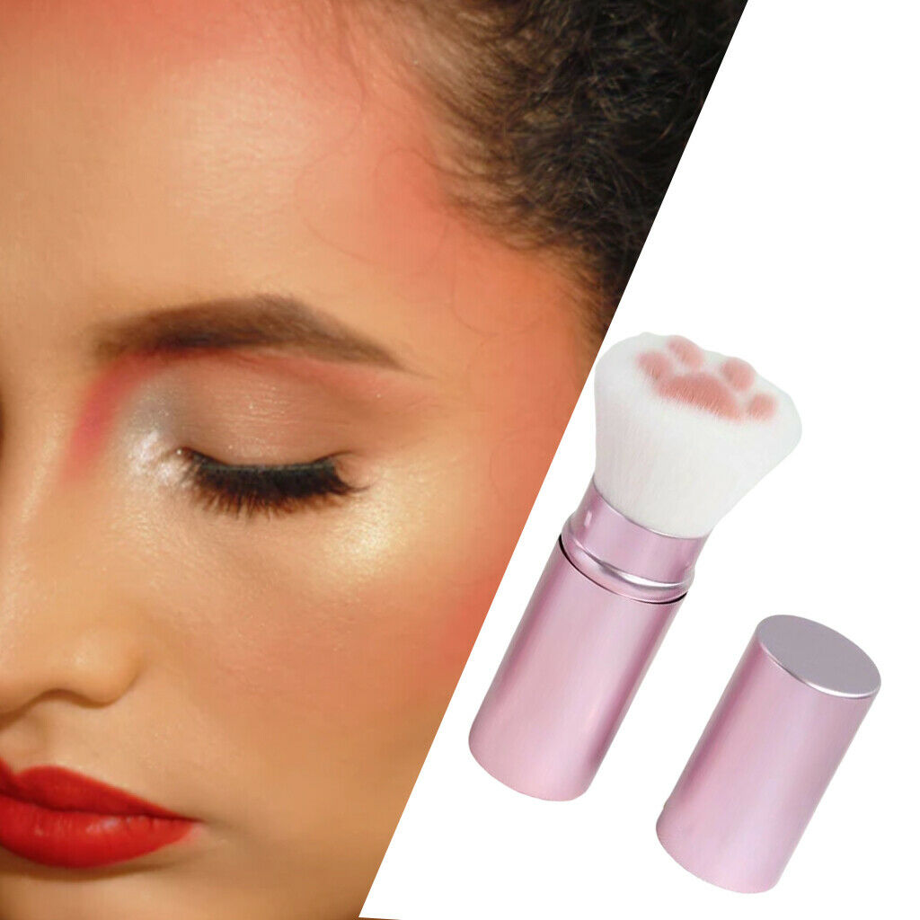 Foundation Makeup Brushes Powder Brush Makeup Tools Retractable Pink