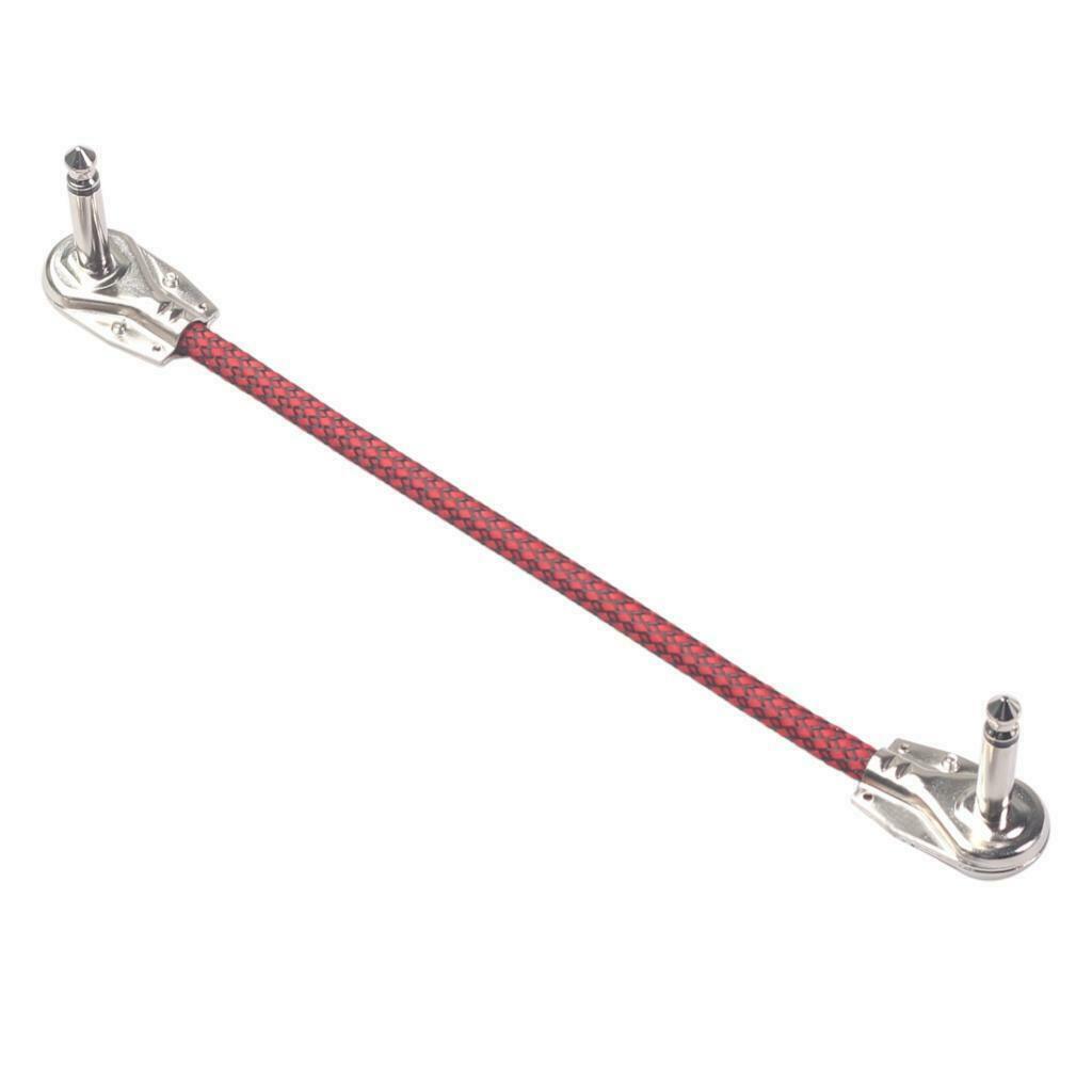 2-part Guitar Patch Cords Right Angle 1/4 Inch Plugs, Guitar Effects Pedal