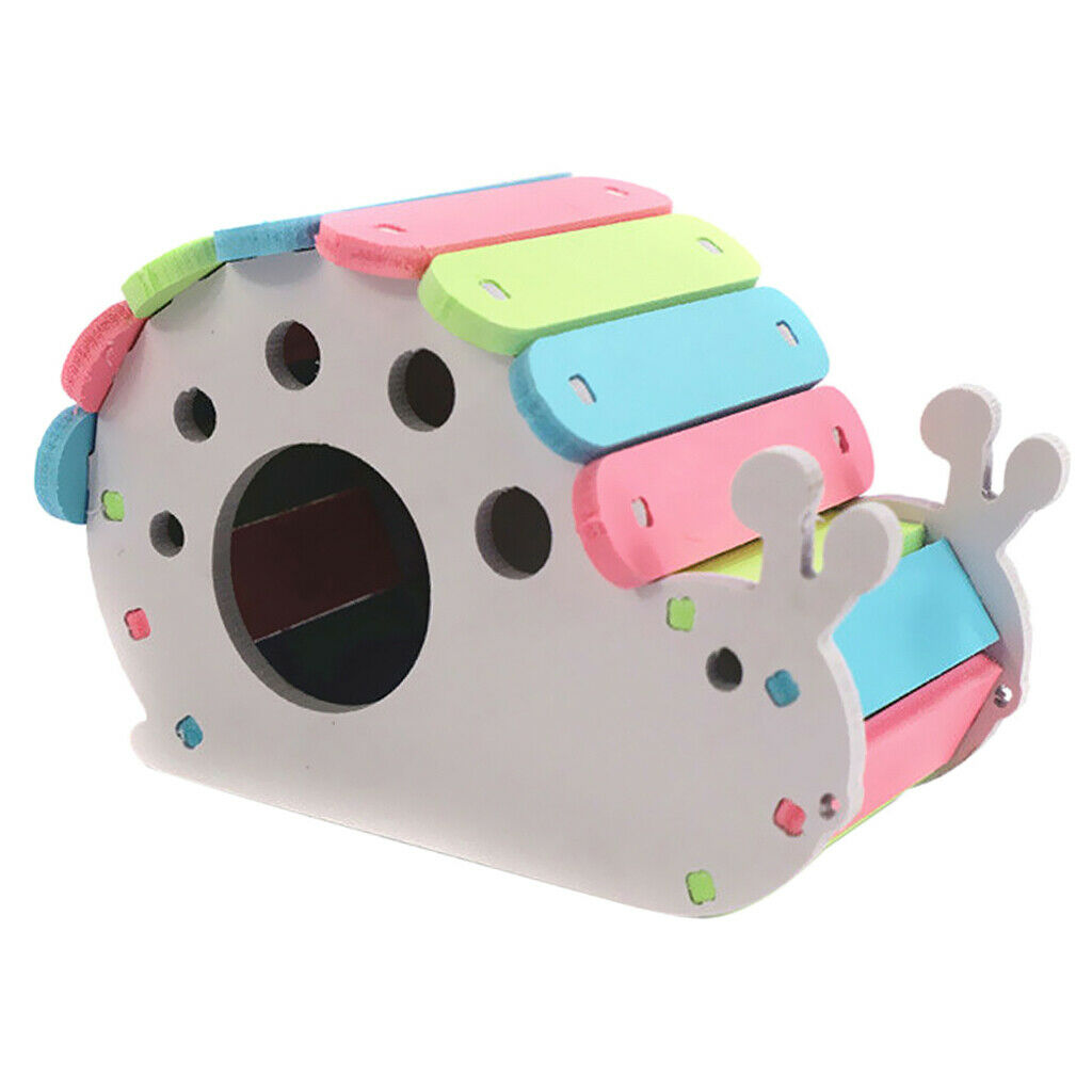 Set of 2, Wooden Hamster House, Small Animal Nesting Habitat Durable Odorless