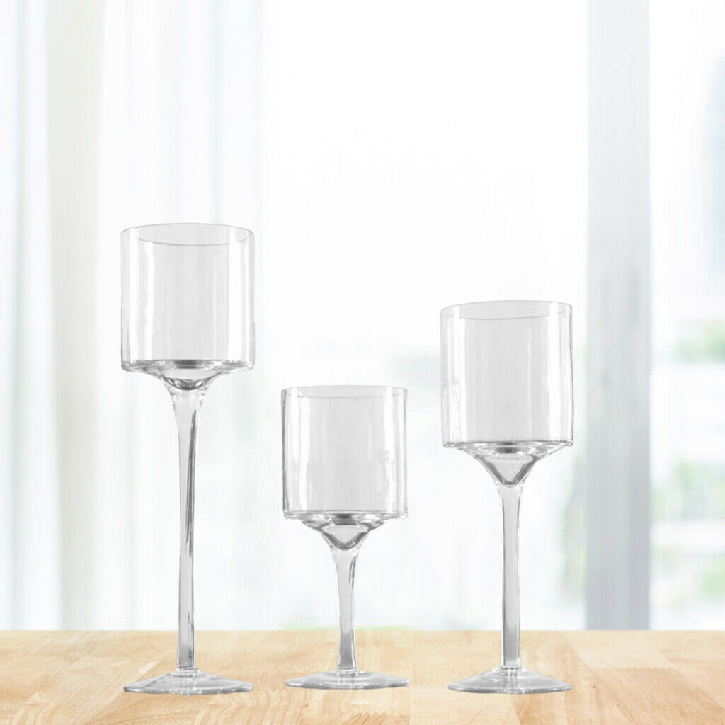 3x Candle Holder Tealight Candlesticks Home Wedding Cabinet Christmas Accent