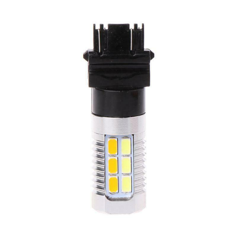 1PC 3157 50W 5630 Dual Color Switchback Yellow White LED Turn Signal Light Bulbs