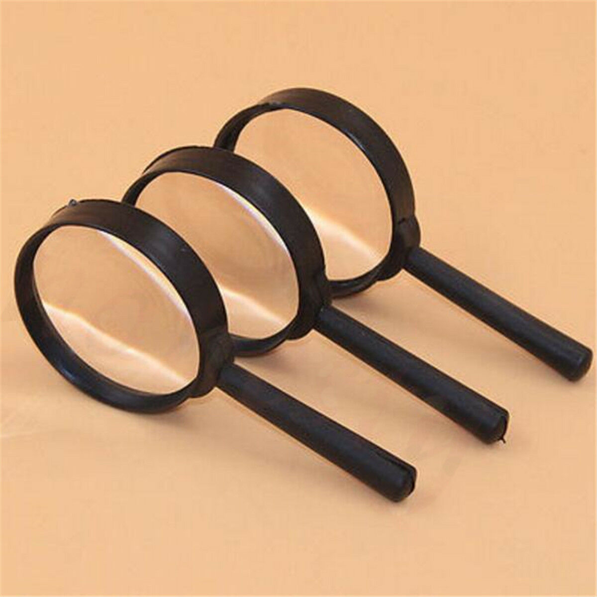 2Pcs Magnifier 60mm Handheld 5X Magnifying Glass Handheld Low Vision Reading