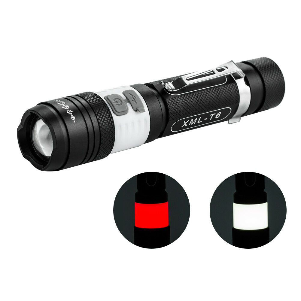 20000Lm USB Rechargeable T6 LED 3Mode mini Flashlight Sport Outdoor Light Lam`DD