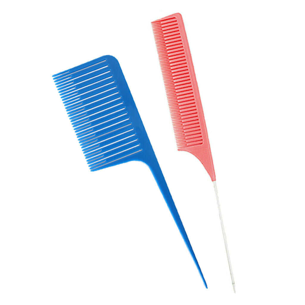 2x ABS Weaving Highlighting Foiling Hair Comb Styling Dyeing Hair Combs