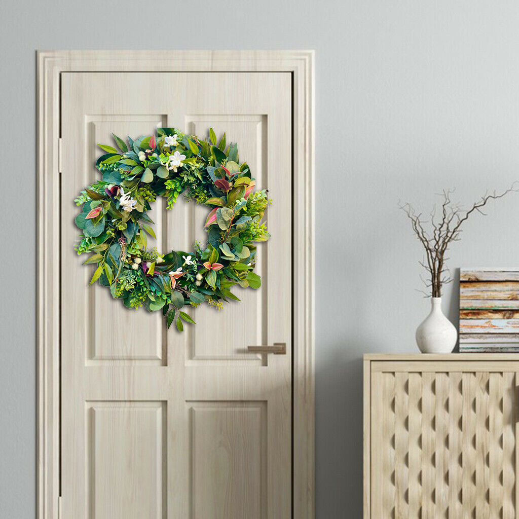 Eucalyptus Wreath Front Door Window Garland Party Christmas Decor Photo Prop