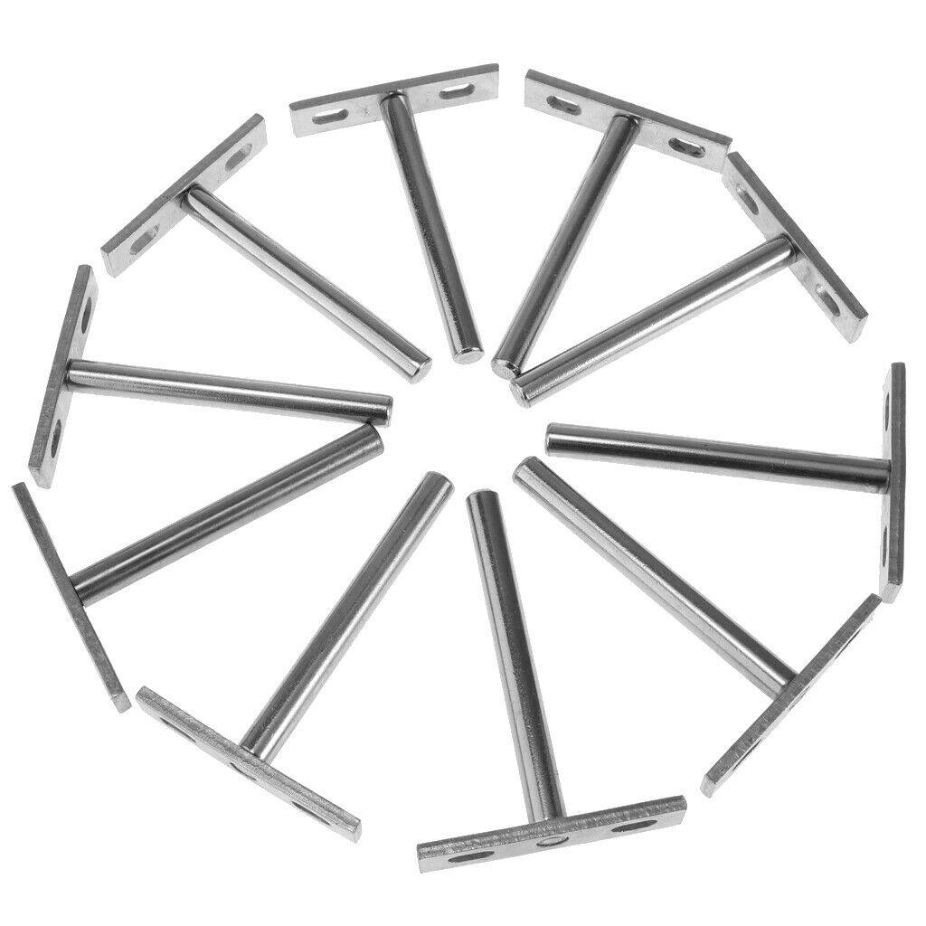 10Pcs Wall Shelf Bracket Heavy Duty Supporter T Shaped Angle Bracket 4inch