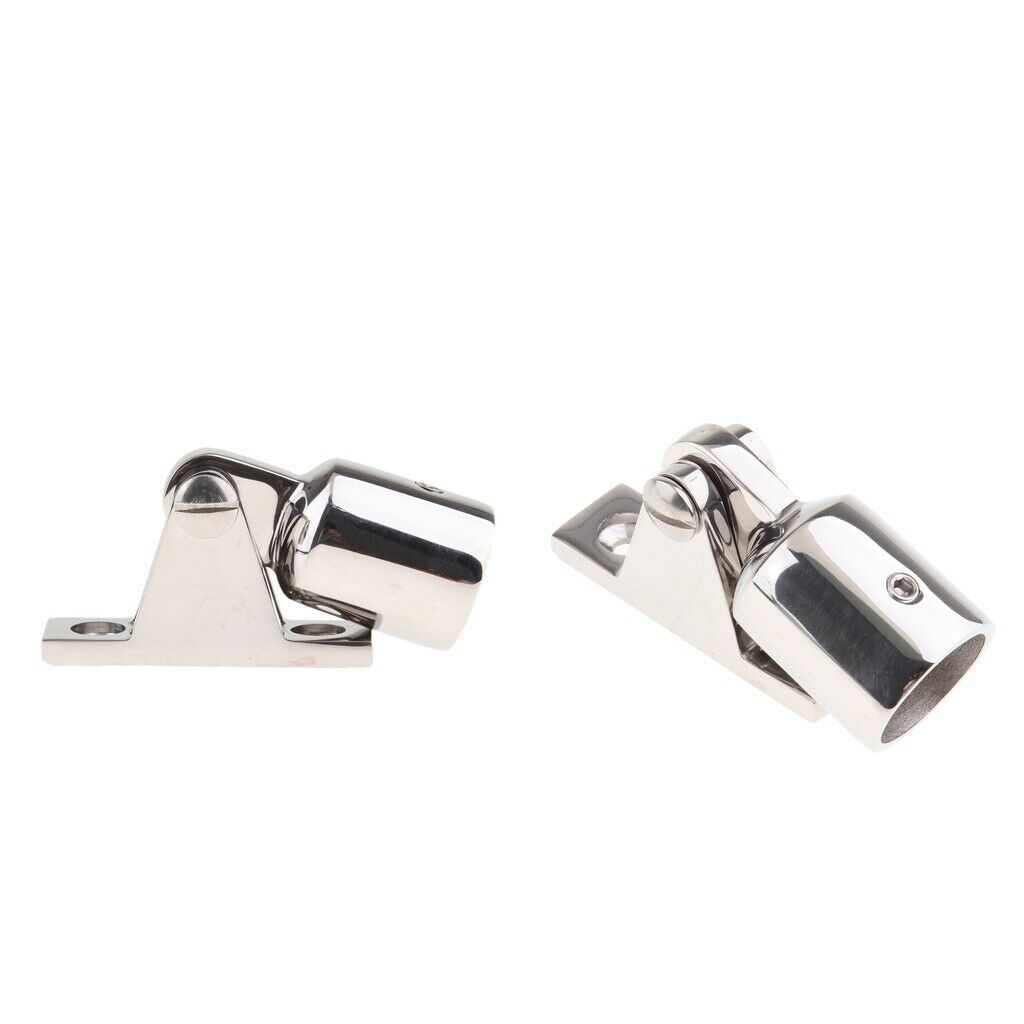 2packs Bimini Top Cap Eye End Deck Hinge Marine Grade Stainless Steel 7/8"