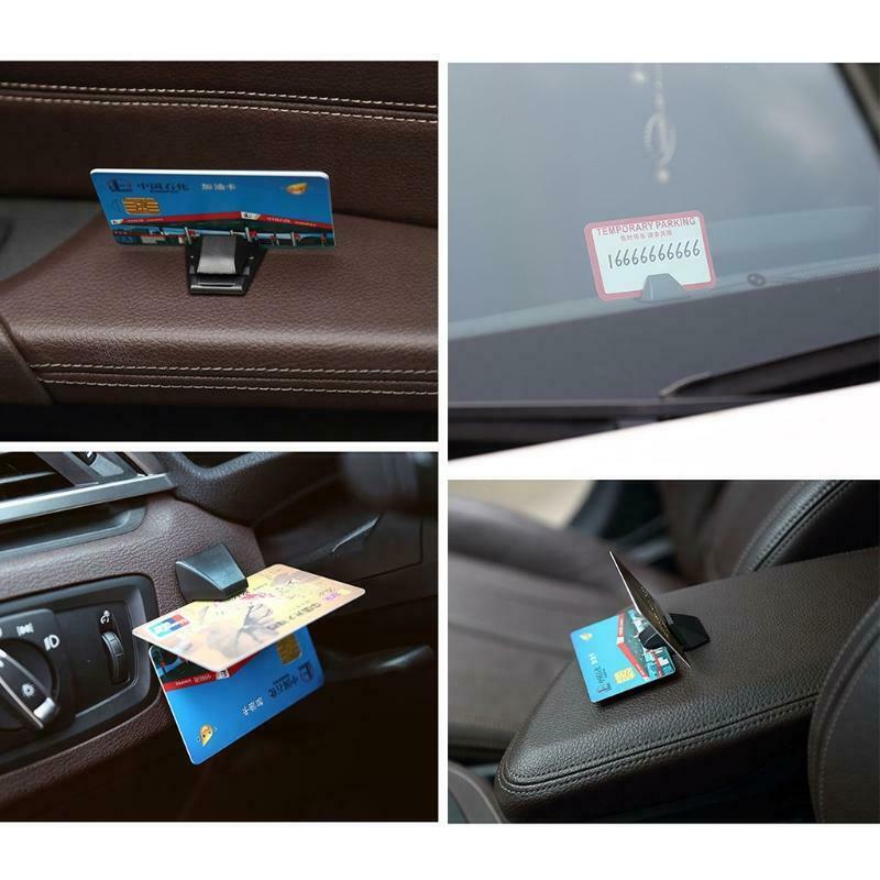 1 Pack Office Desktop Card Slot Fixed Clip Portable Car Parking Card Clamp Desk