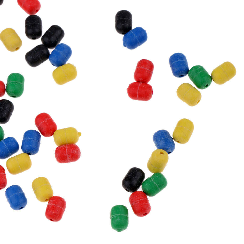 100Pcs Colorful Rubber Shock Beads Buffer Beads Carp Fishing Terminal Tackle