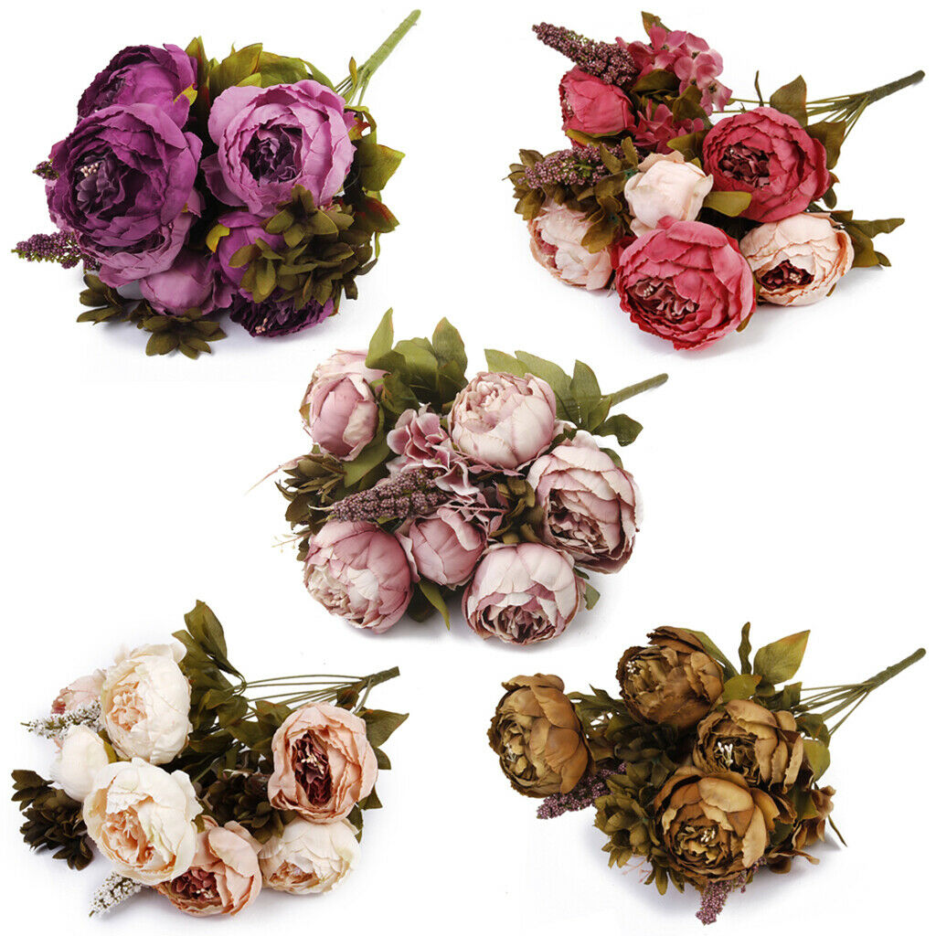 Artificial Dark Pink Peony Silk