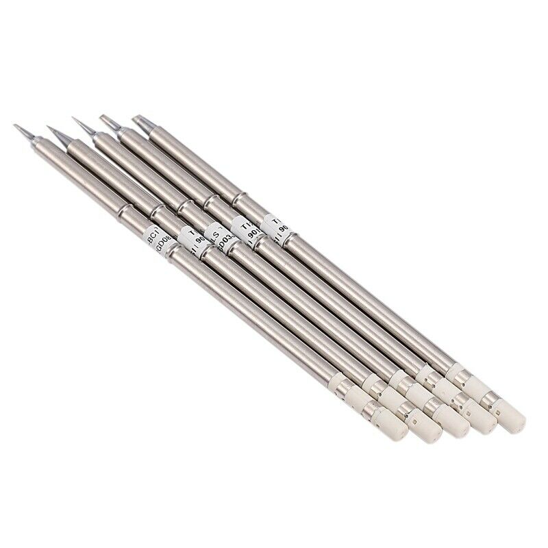 5Pcs/Lot Series Solde Iron Tips for HAKKO T12 Handle DIY Kits LED Vibration SwA4