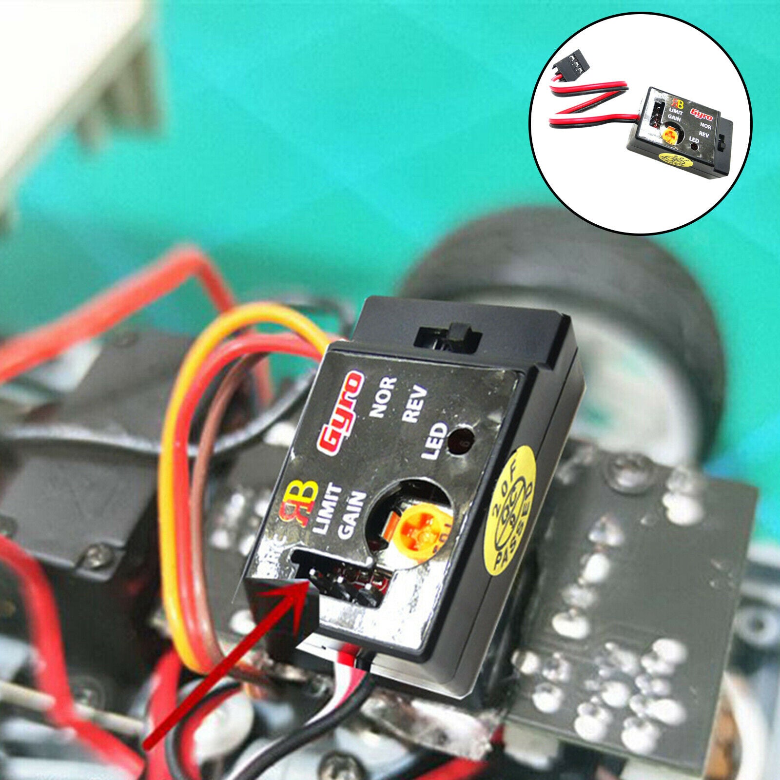 RC R484 Drive Drifting Gyro Module SMM System Replacement for WPL D12 RC Car